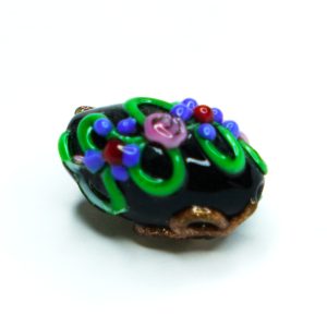 Hand Painted bead black
