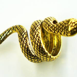 Fierce Snake XXL Ring bead silver
