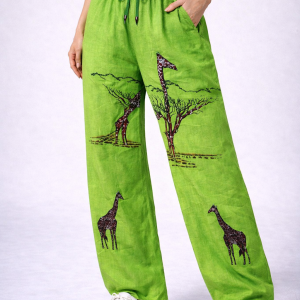 African-Inspired Straight-Leg Cotton Trousers 21