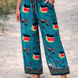 African-Inspired Straight-Leg Cotton Trousers 28