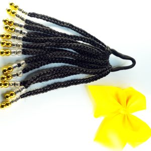 Girls' Hair Extensions with Elastic Tie Bands Yellow