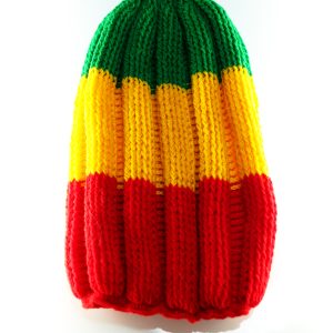 Infinity Beanie red green yellow