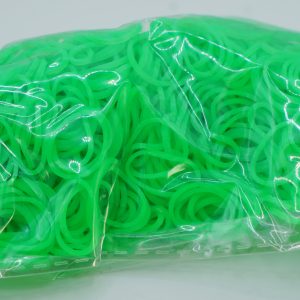 Rubber bands-strong-for hair styling green
