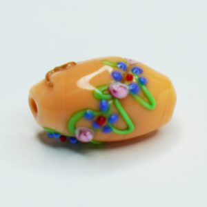 Hand Painted bead orange